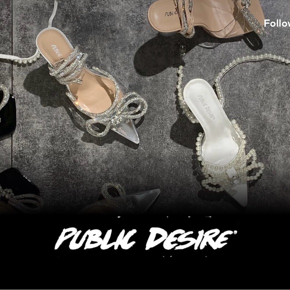 Public Desire Shoes - Public Desire Silver and Clear Heels